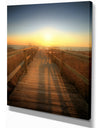 Boardwalk Towards at the beach - Landscapes Photography on wrapped Canvas