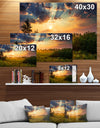 Dawn in a meadow - Landscapes Photography on wrapped Canvas