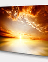 Red sunset Sky - Landscapes Photography on wrapped Canvas