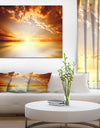 Red sunset Sky - Landscapes Photography on wrapped Canvas