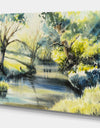 Summer rural - Landscapes Painting Print on Wrapped Canvas