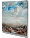 Cloudy Sky in Oil Painting - Landscapes Painting Print on Wrapped Canvas