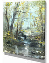 Creek - Landscapes Painting Print on Wrapped Canvas