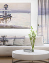 Big Lamp in White Landscape - Landscapes Painting Print on Wrapped Canvas