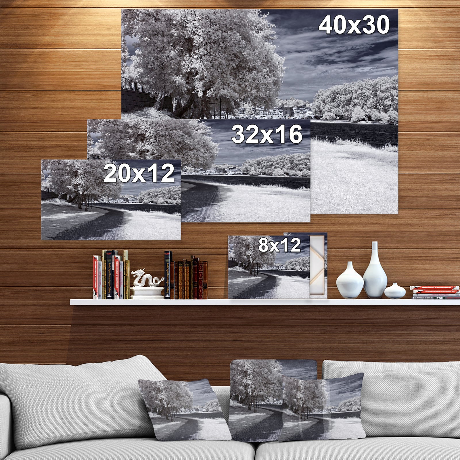 Lima River Bank in Spring Sunny Afternoon - Landscapes Photography on wrapped canvas