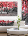 Red flower Trees Blossom - Floral Landscapes Photographic on wrapped Canvas