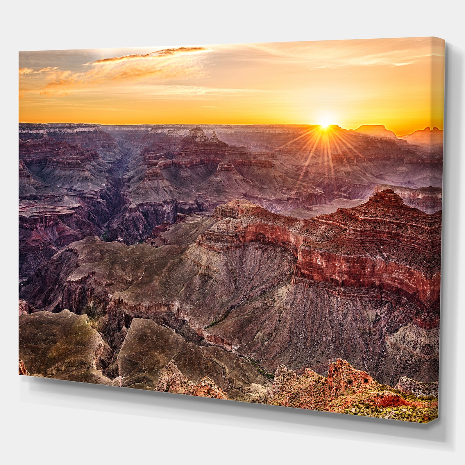 Grand Canyon at dusk - Landscapes Photography on wrapped canvas