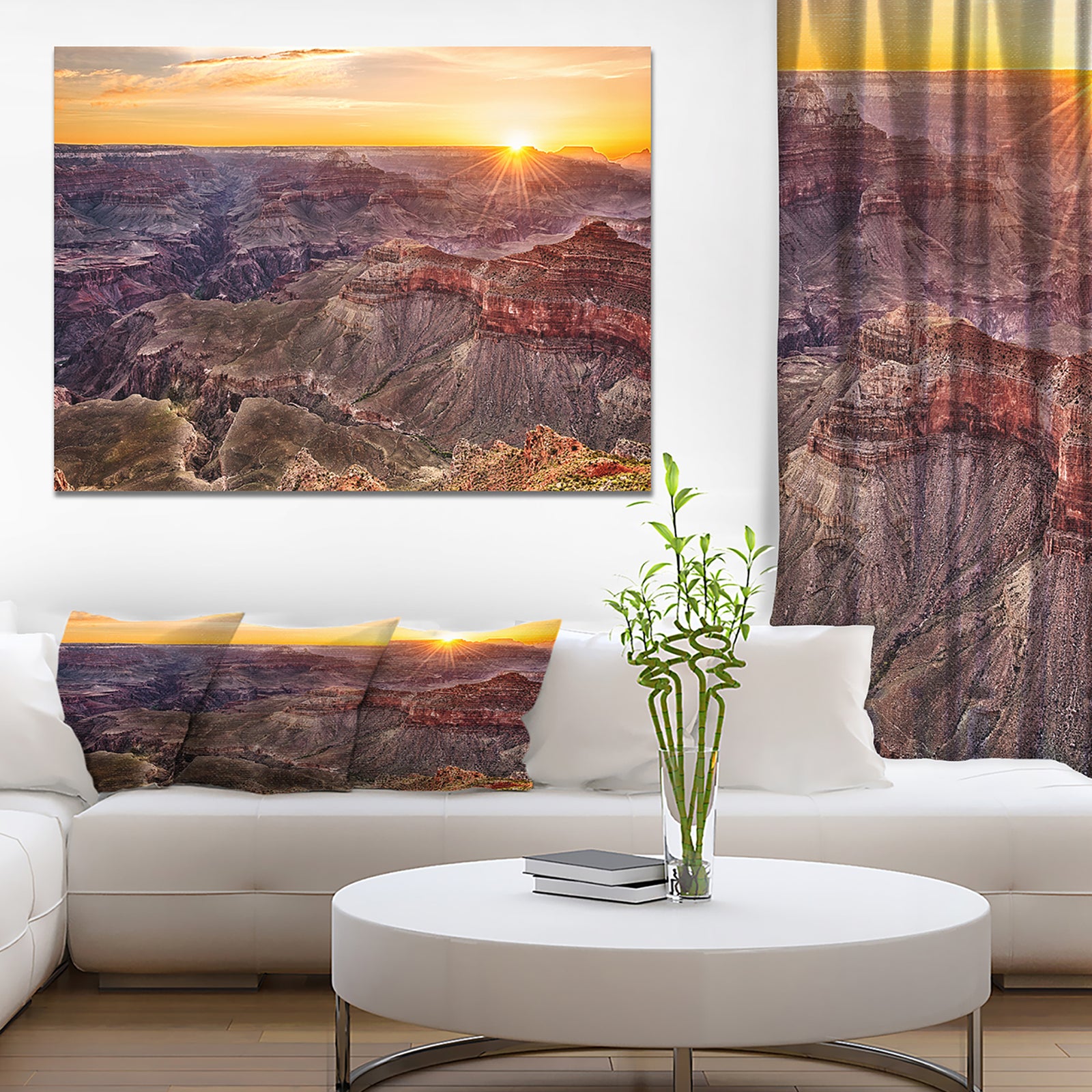 Grand Canyon at dusk - Landscapes Photography on wrapped canvas