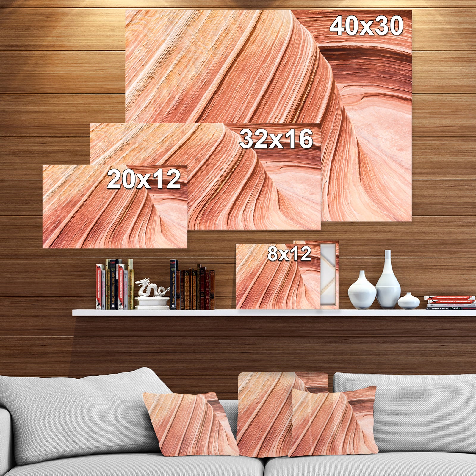 Wave Canyon - Canyon Photography on wrapped canvas