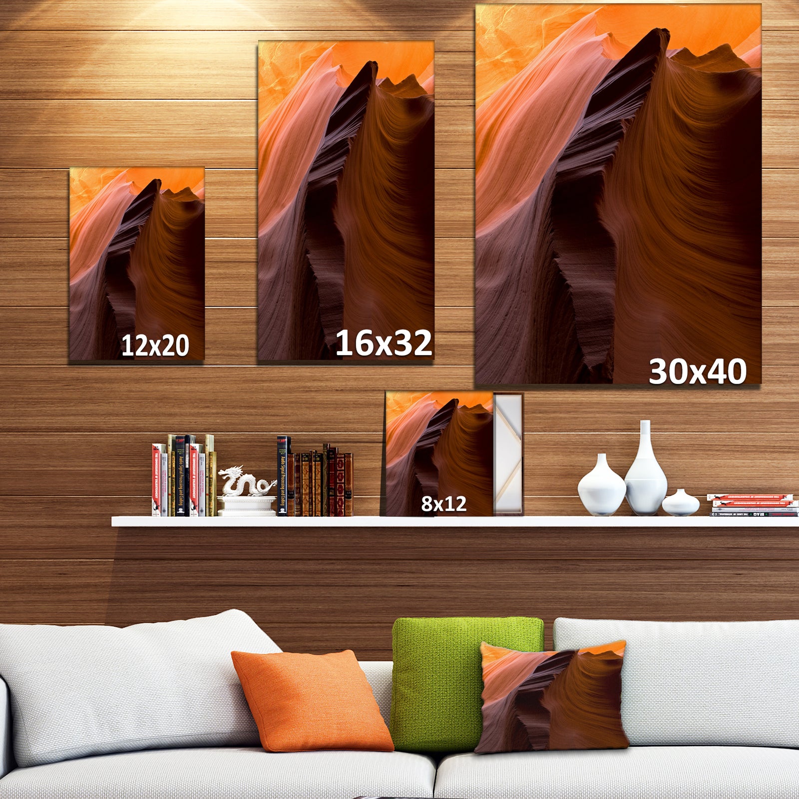 Antelope Canyon - Canyon Photography on wrapped canvas