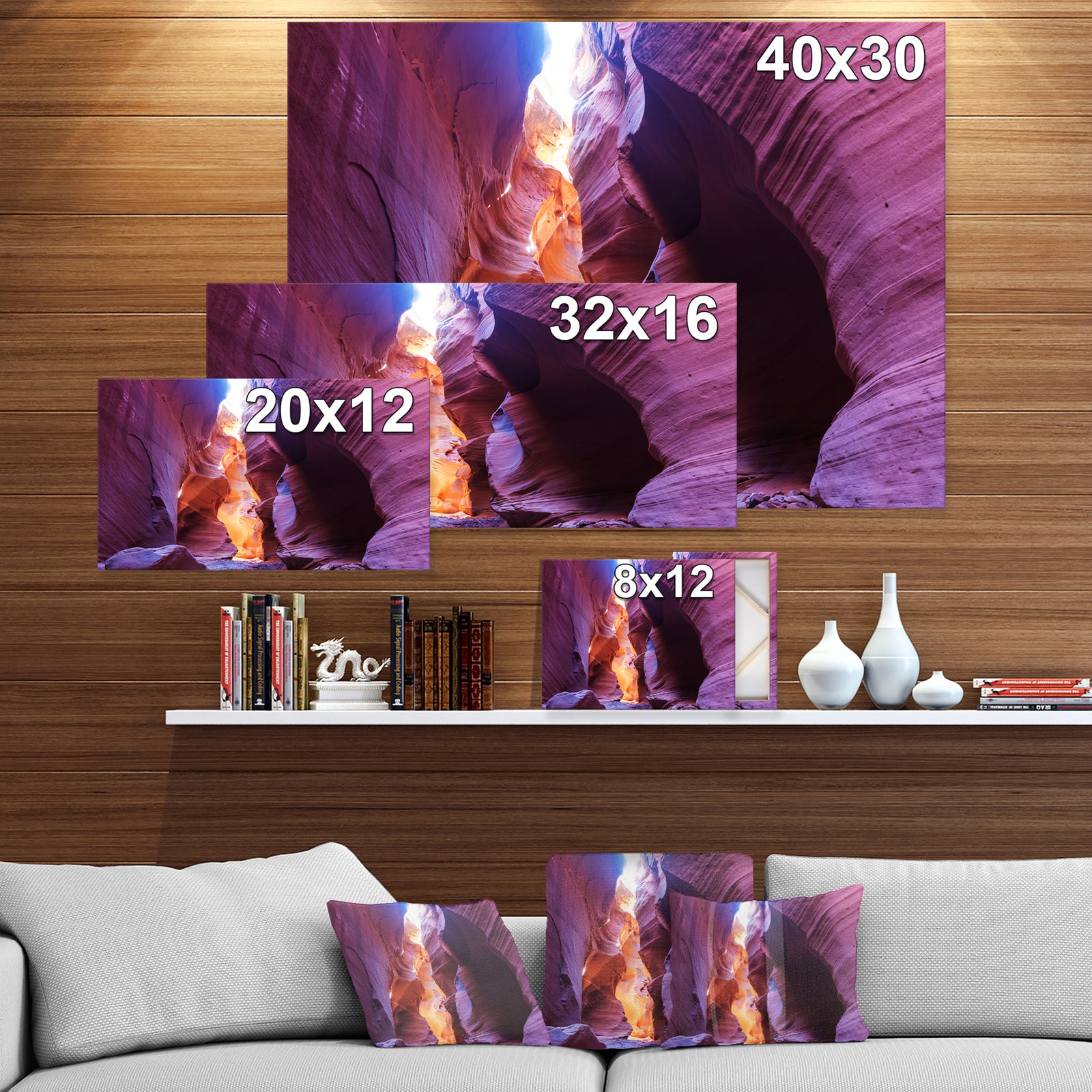 Sandstone Layer in Antelope Canyon - Canyon Photography on wrapped canvas
