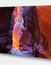 Lightsream Deep in a Remote Slot Antelope Canyon - Canyon Photography on wrapped canvas