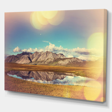 Tundra on Alaska - Lake Landscapes Photographic on wrapped Canvas