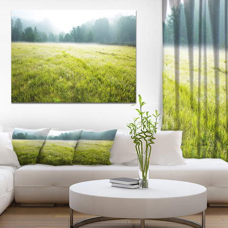 Summer meadow - Lake Landscapes Photographic on wrapped Canvas