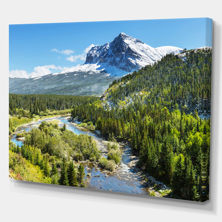 Glacier National Park Montana. - Lake Landscapes Photographic on wrapped Canvas