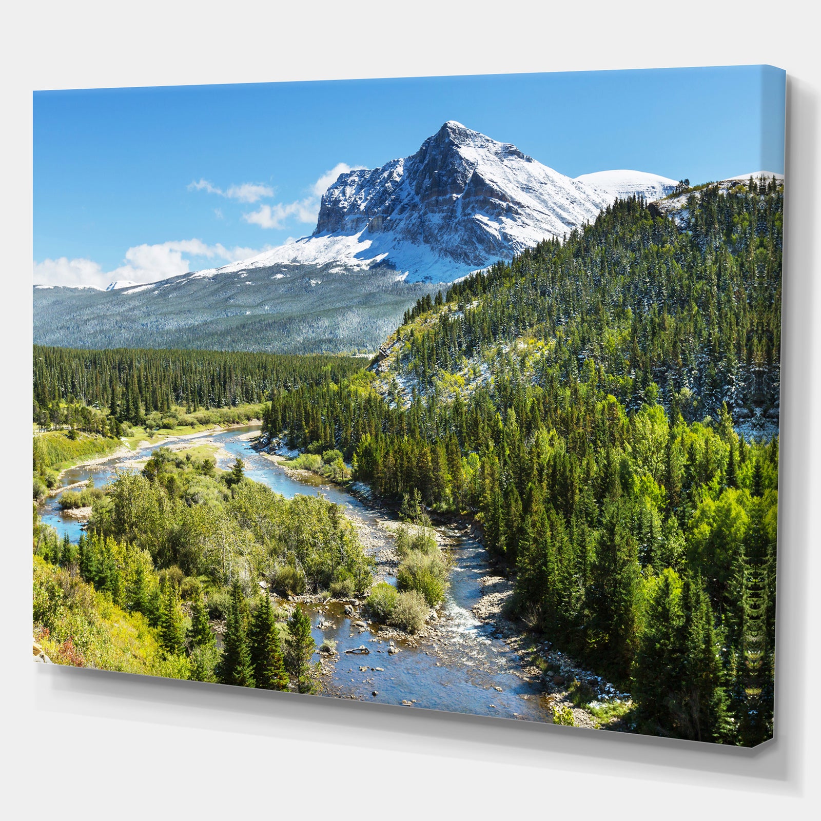 Glacier National Park Montana. - Lake Landscapes Photographic on wrapped Canvas