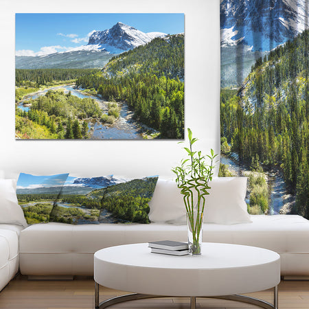 Glacier National Park Montana. - Lake Landscapes Photographic on wrapped Canvas