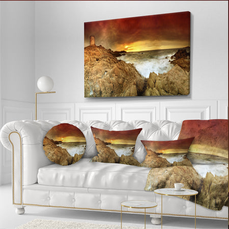 Sunset over the tower - Landscapes Photography on wrapped canvas