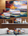 Sailship in Sea waves - Nautical Painting Print on Wrapped Canvas