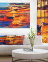 Sunset over ocean - Nautical Painting Print on Wrapped Canvas