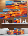 Sunset over ocean - Nautical Painting Print on Wrapped Canvas