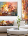 Boats on the island Harbor painting - Nautical Painting Print on Wrapped Canvas