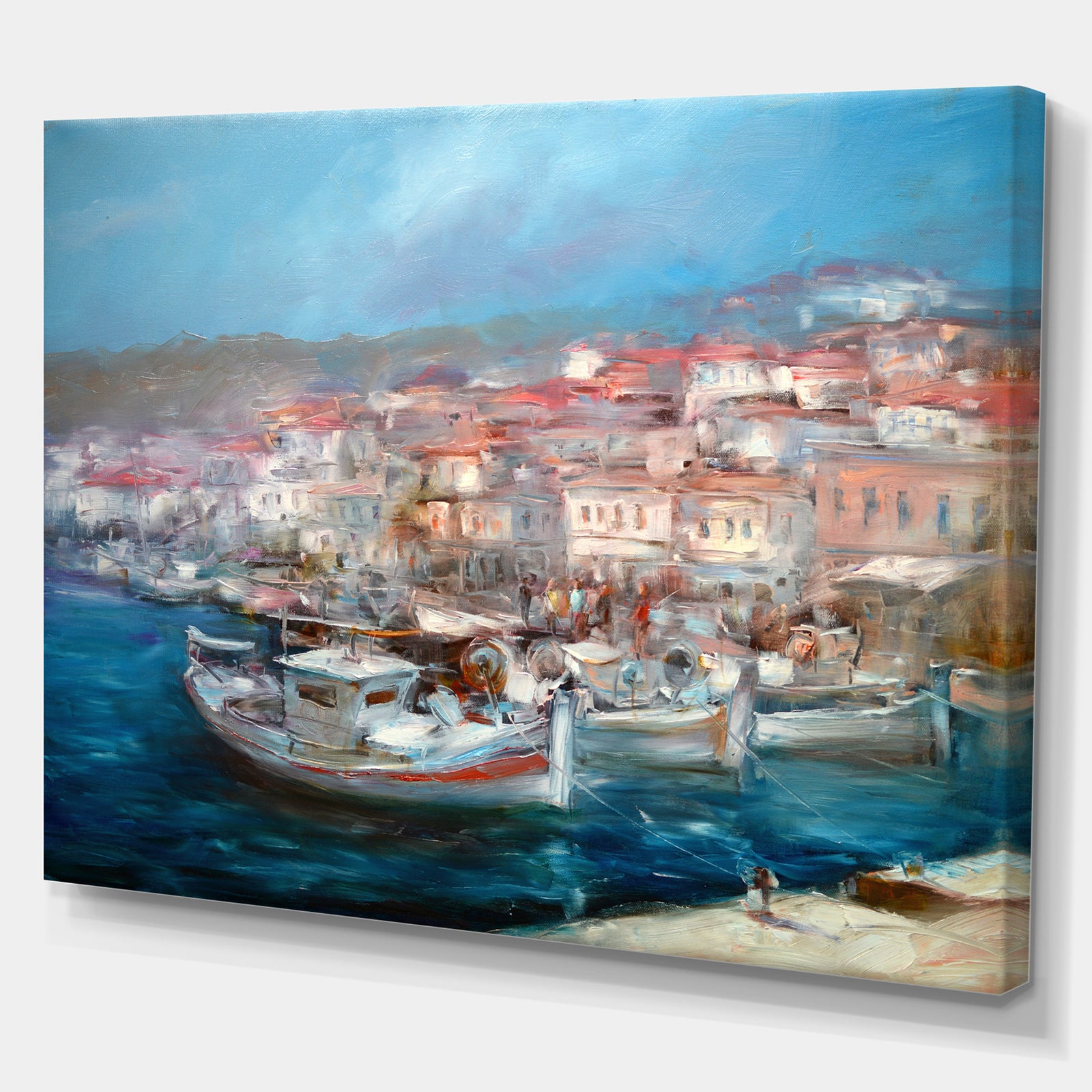 Port in The City of Venice Italy - Nautical Painting Print on Wrapped Canvas