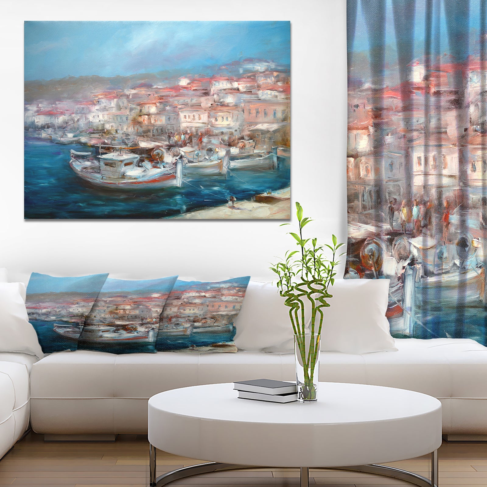 Port in The City of Venice Italy - Nautical Painting Print on Wrapped Canvas