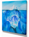 Glacier in the ocean - Sea & Shore Nautical Photographic on wrapped Canvas