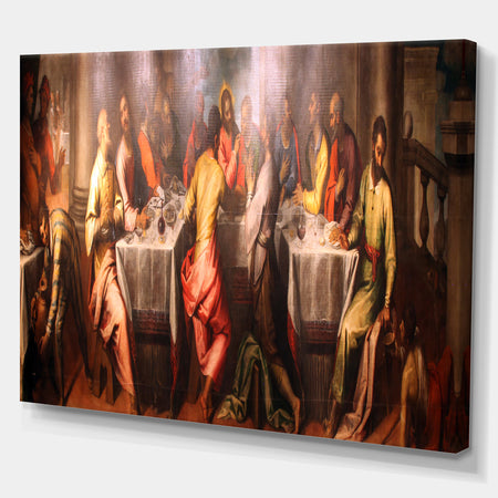 Leonardo De Vinci Classic Last Supper - People Contemporary on wrapped canvas