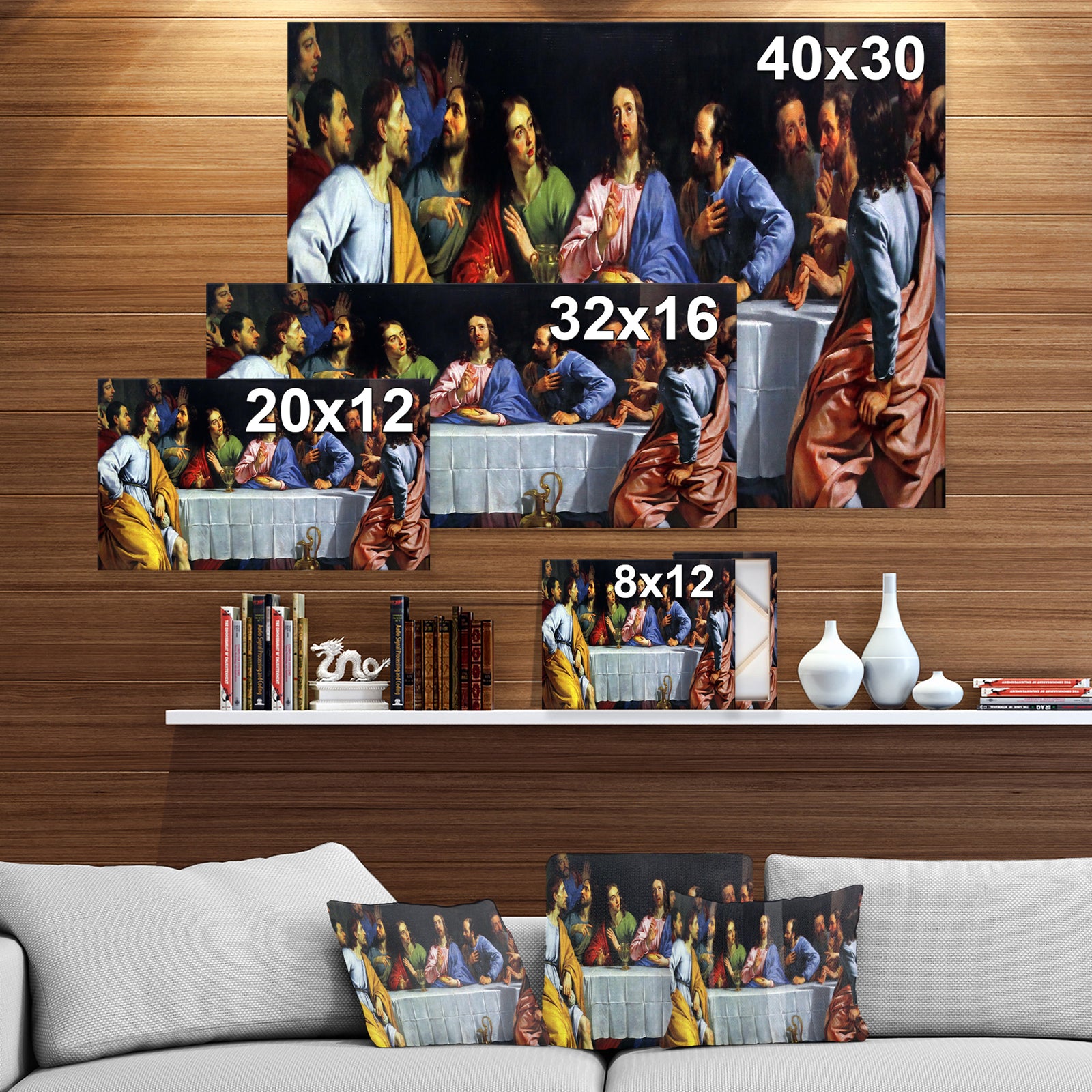 The Last Supper - Religious Art on wrapped canvas