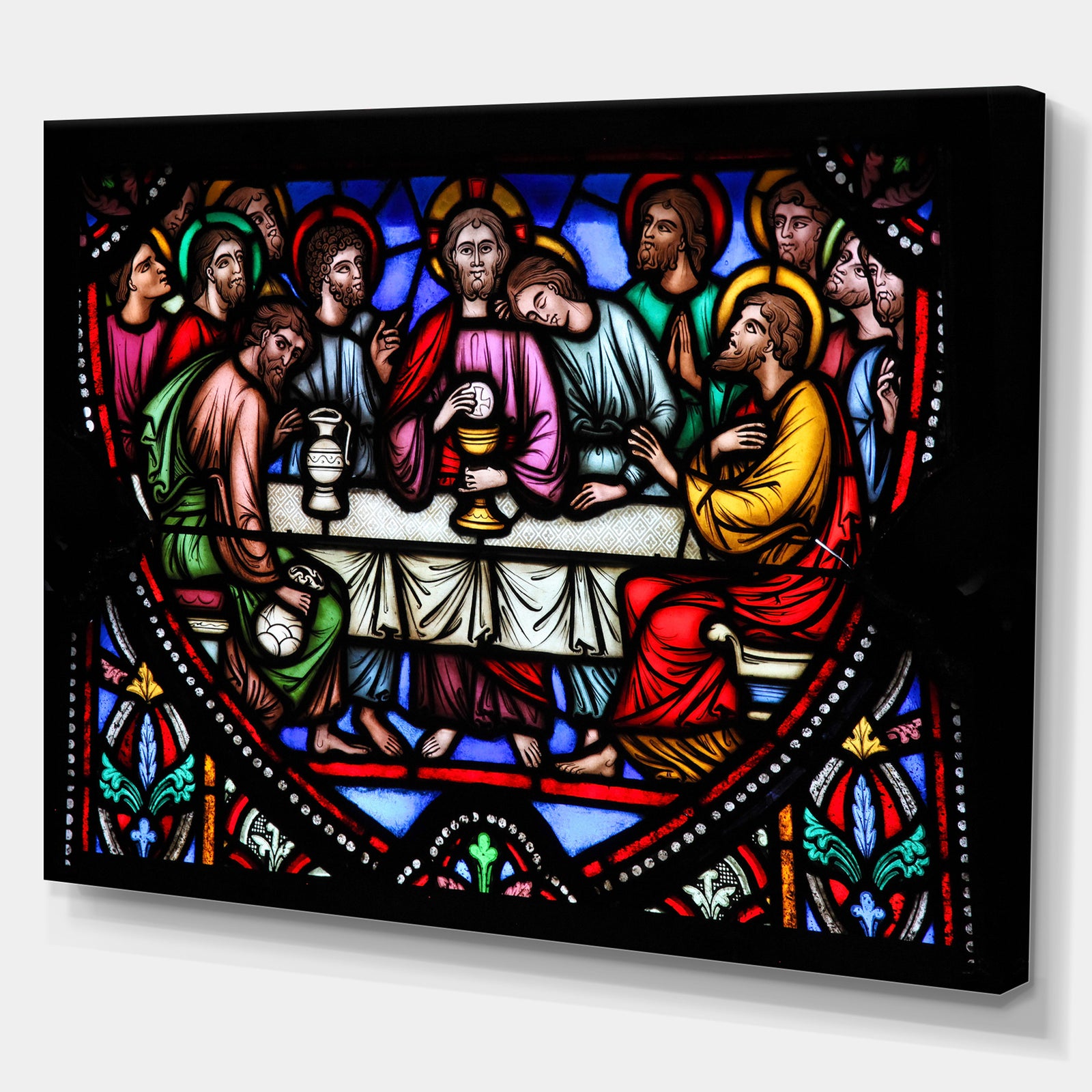 Last Supper in the cathedral of Brussels - Religious Art on wrapped canvas