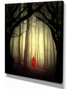 Woman in the enchanted forest - Forest People Photographic on wrapped Canvas