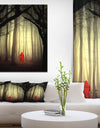 Woman in the enchanted forest - Forest People Photographic on wrapped Canvas