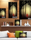 Woman in the enchanted forest - Forest People Photographic on wrapped Canvas