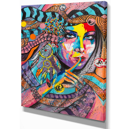 Woman Portrait In Your Dreams - Glamour Painting Print on Wrapped Canvas