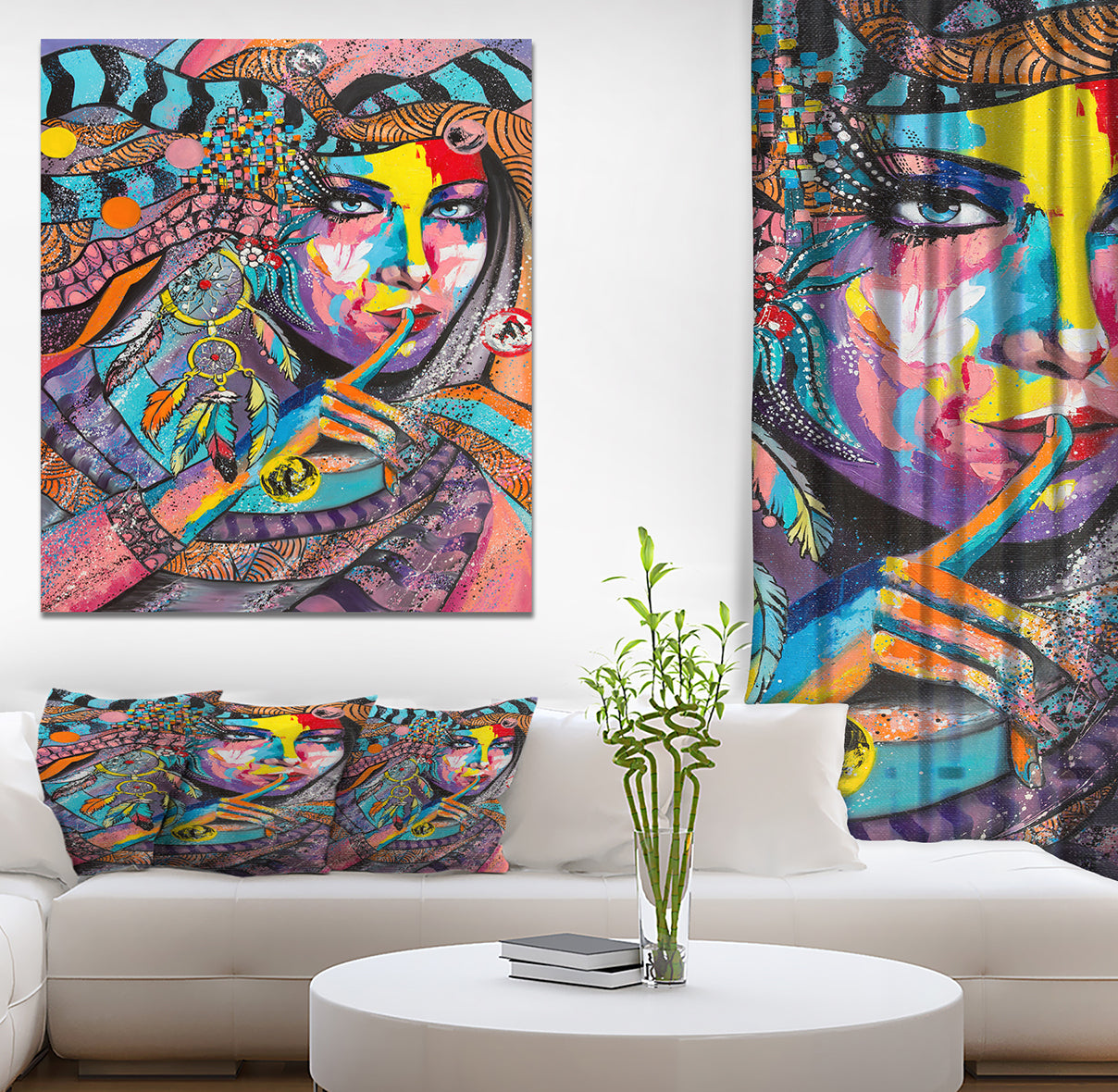 Woman Portrait In Your Dreams - Glamour Painting Print on Wrapped Canvas