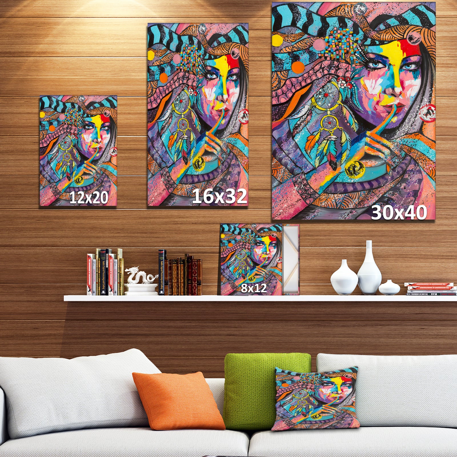 Woman Portrait In Your Dreams - Glamour Painting Print on Wrapped Canvas