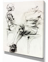 Woman sketch - Glamour Painting Print on Wrapped Canvas