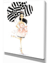 Girl with Baloons - Glamour Painting Print on Wrapped Canvas