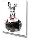 Girl in Bunny Costume - Glamour Painting Print on Wrapped Canvas