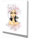 Young Girl in Flowers - Glamour Painting Print on Wrapped Canvas