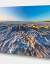 Olkhon Baikal Snow Sunrise - Landscapes Sea & Shore Photographic on wrapped Canvas