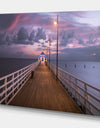 Beautiful Sunrise on the pier - Sea & Shore Photography on wrapped Canvas