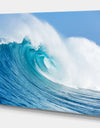 Blue Ocean Wave - Sea & Shore Photography on wrapped Canvas