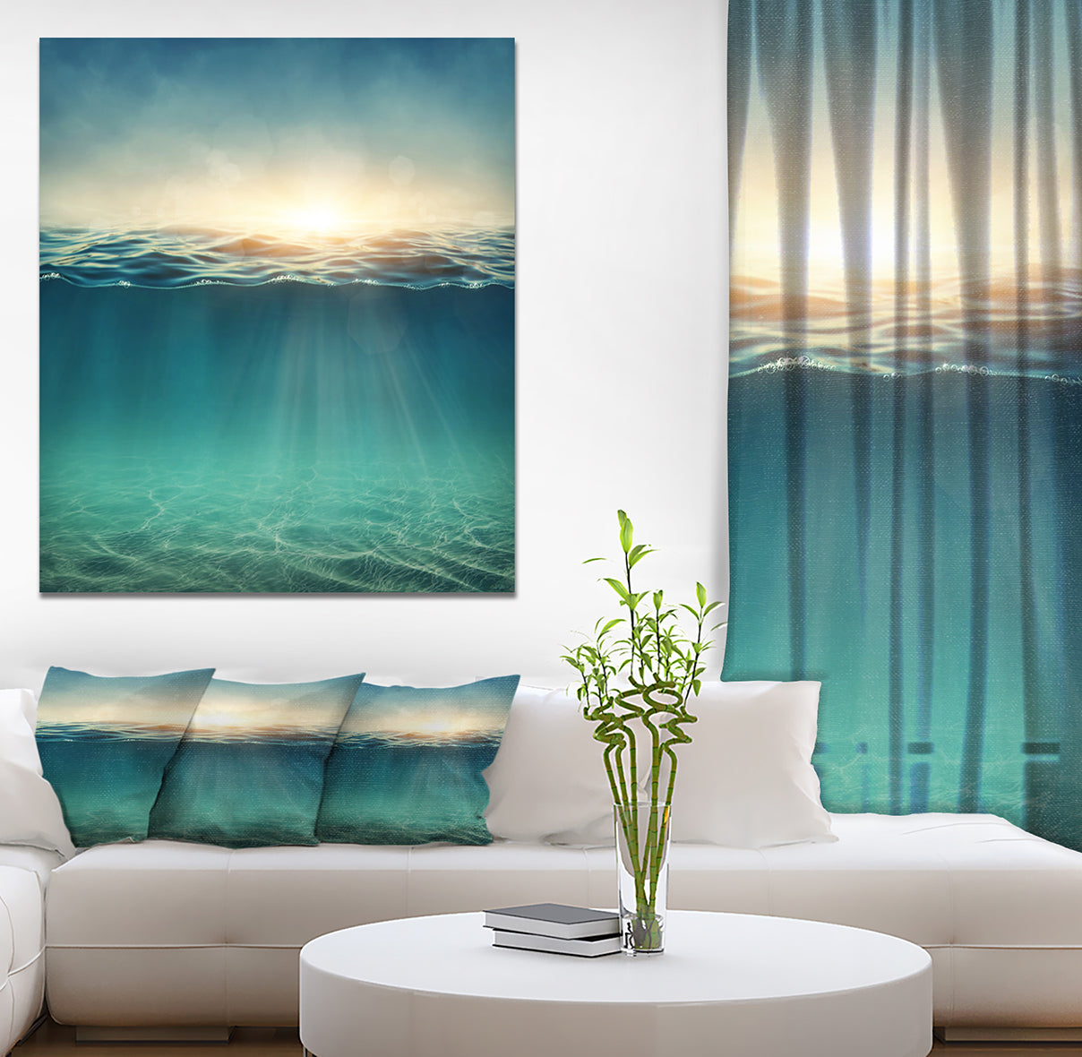 Underwater Abstract - Abstract Sea & Shore Photographic on wrapped Canvas