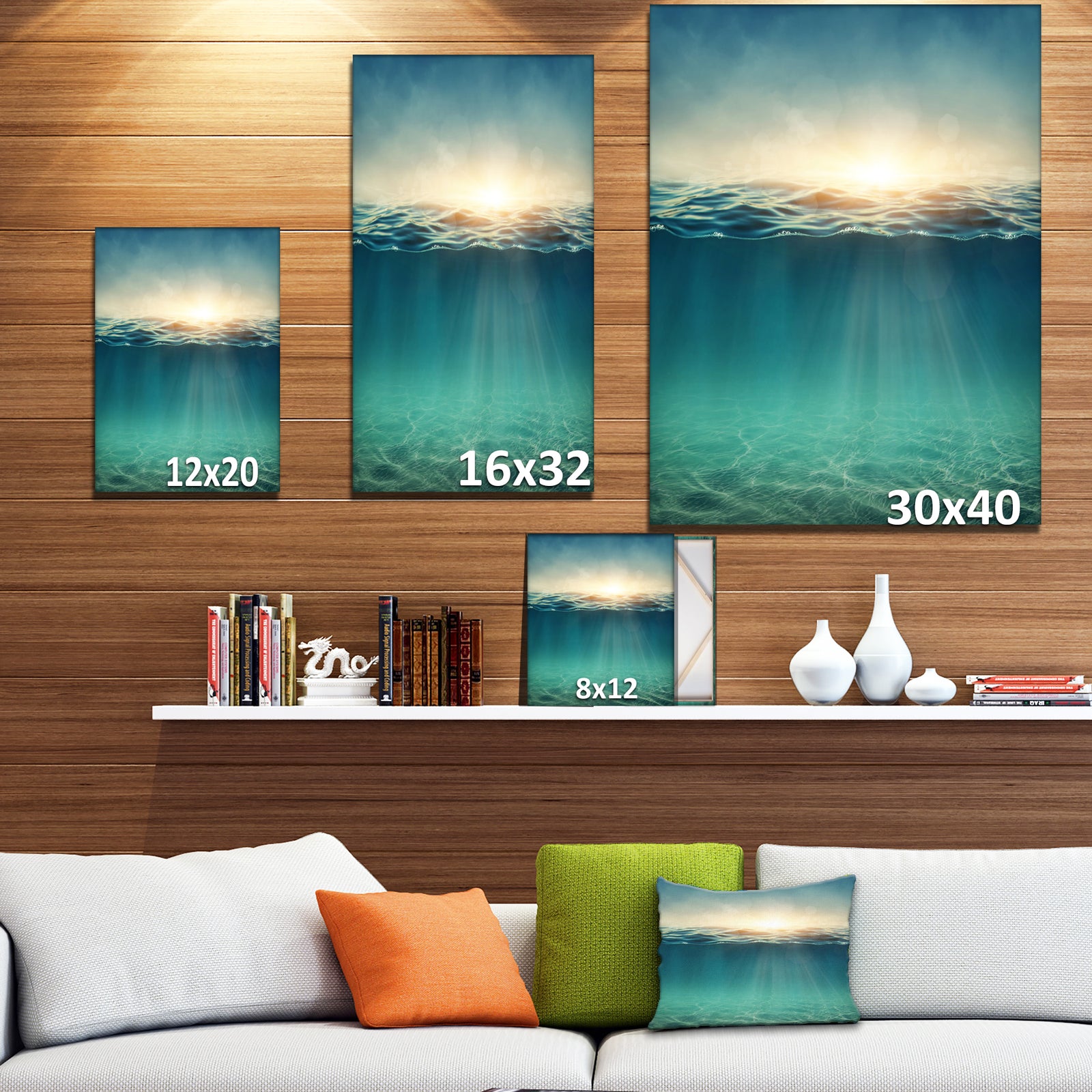 Underwater Abstract - Abstract Sea & Shore Photographic on wrapped Canvas