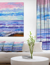 Colorful Blue Sunset - Sea & Shore Painting Print on Wrapped Canvas