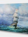 Large Sailboat - Sea & Shore Painting Print on Wrapped Canvas