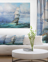 Large Sailboat - Sea & Shore Painting Print on Wrapped Canvas